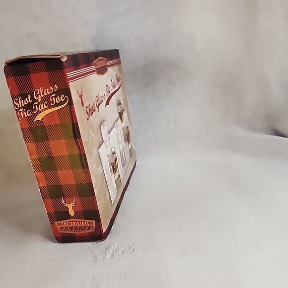 Limited Edition Tic Tac Toe Shot Glass Set Adult Game Barware Set 2 Player / Box - Picture 9 of 10